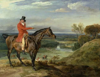 John Levett op jacht in Wychnor, Staffordshire